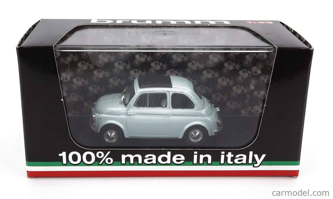 Fiat Nouvelle 500D Ouverte 1960 Céleste R404-05 Brumm 1/43