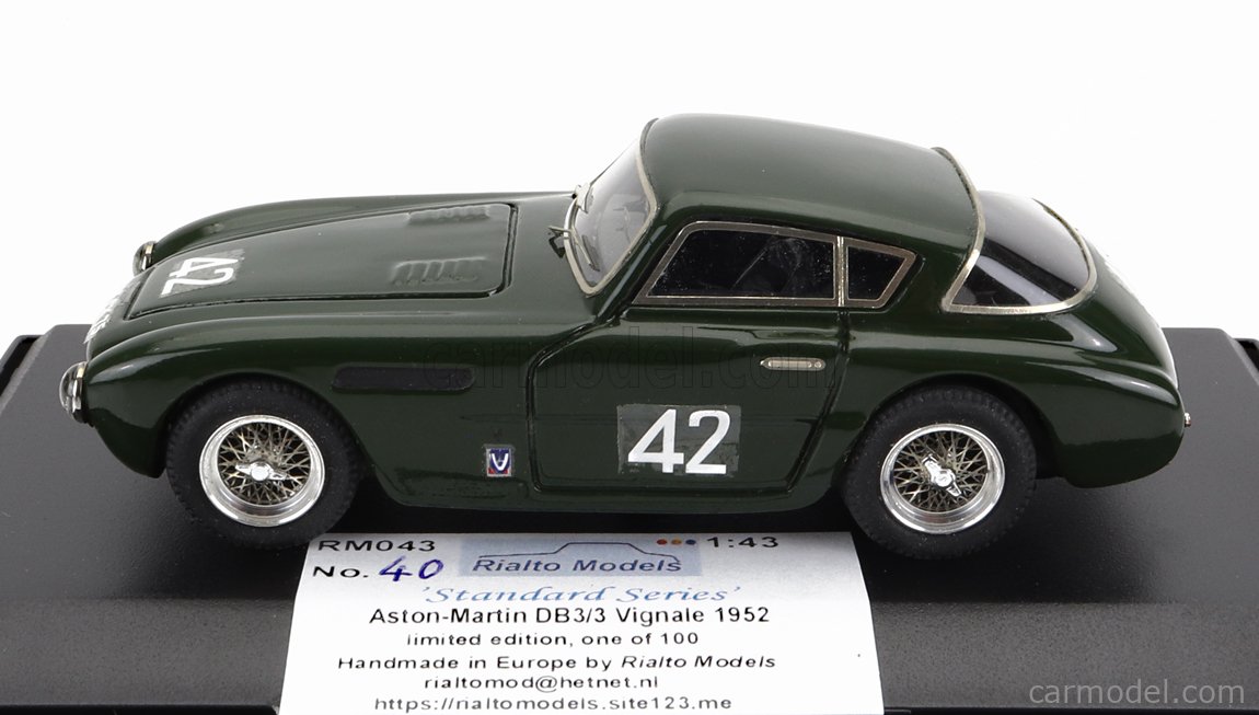 Miniature Voiture Corgi Top Model 1/43 Aston Martin DB3 1953 Mille Miglia N°611