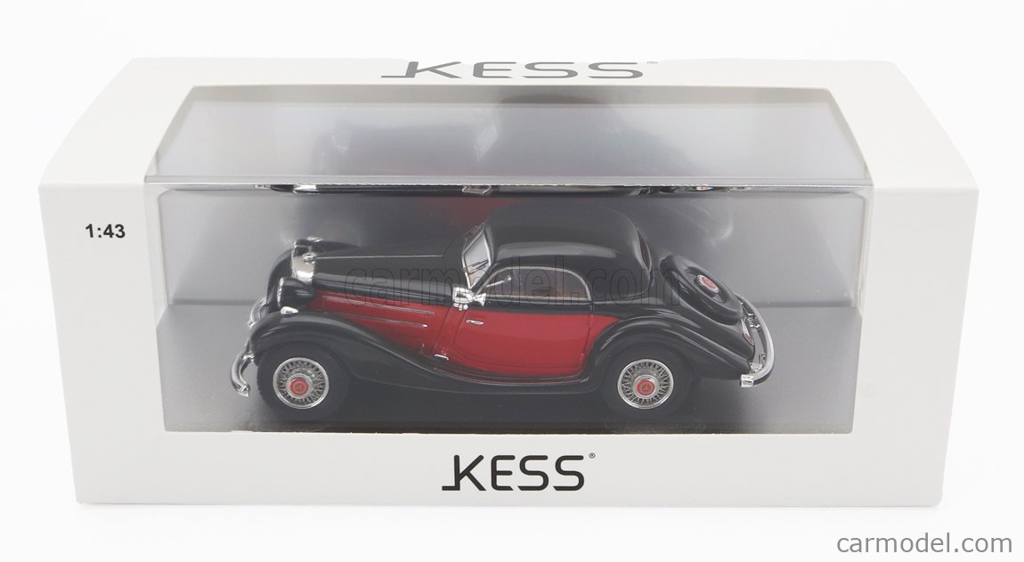 KESS-MODEL KE43037040 Scale 1/43 | MERCEDES BENZ 320N (W142) COMBINATION  COUPE 1938 BLACK RED