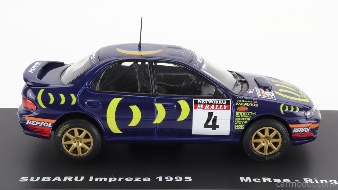 EDICOLA WRCOFCOLL004 Scale 1/43  SUBARU IMPREZA 555 N 4 WINNER RALLY RAC LOMBARD 1995 C.McRAE - D.RINGER BLUE