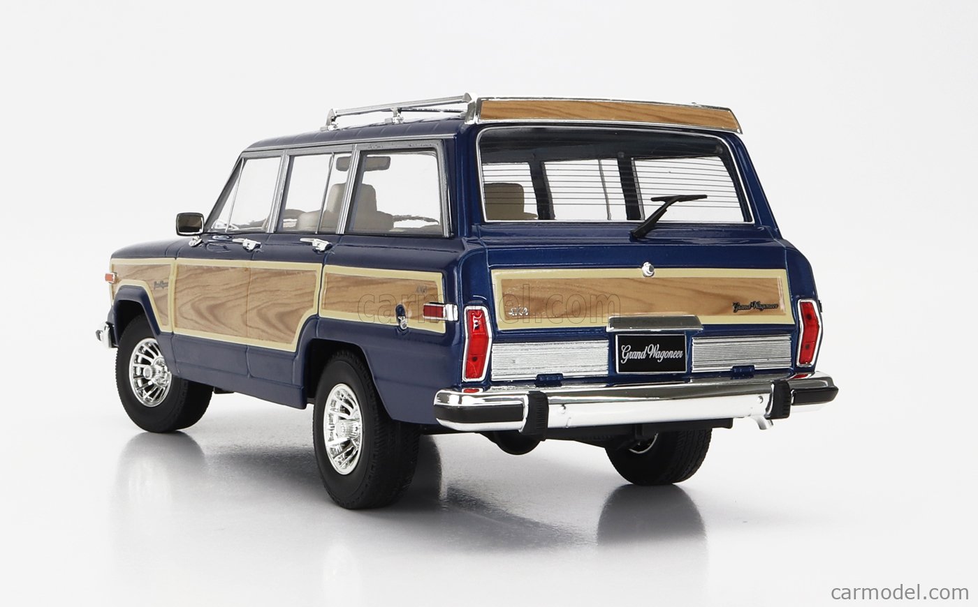 KK Scale 1:18 Jeep Grand Wagoneer 1989 – Bleu Wood – Modèle Neuf Collection