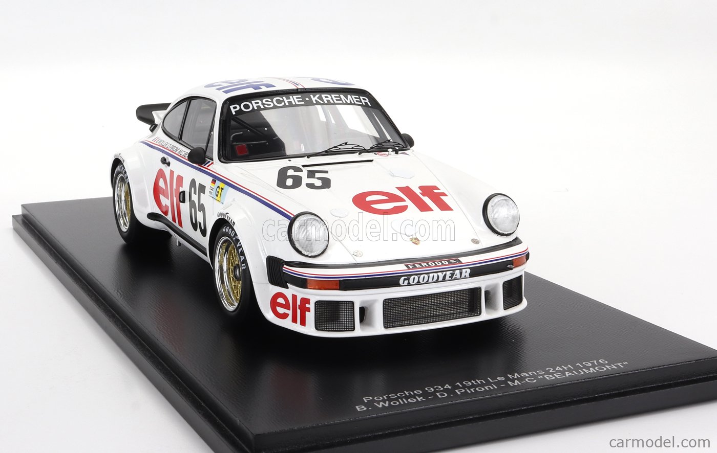 PORSCHE 911 Carrera 934 #65 Le Mans 1976 Wollek Pironi Beaumon Resin