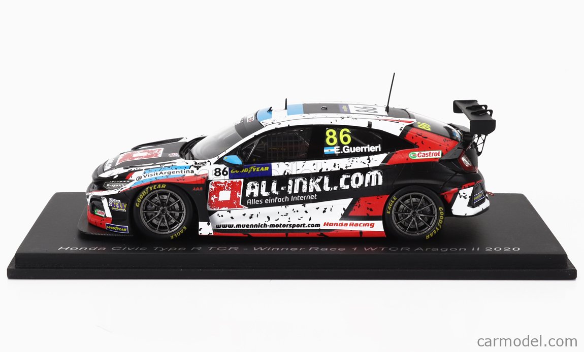 Coche Miniatura Honda Civic 1/43 Spark Type R TCR No.86  Münnich Motorsport WTCR Aragon Ii 2020 1 43 1