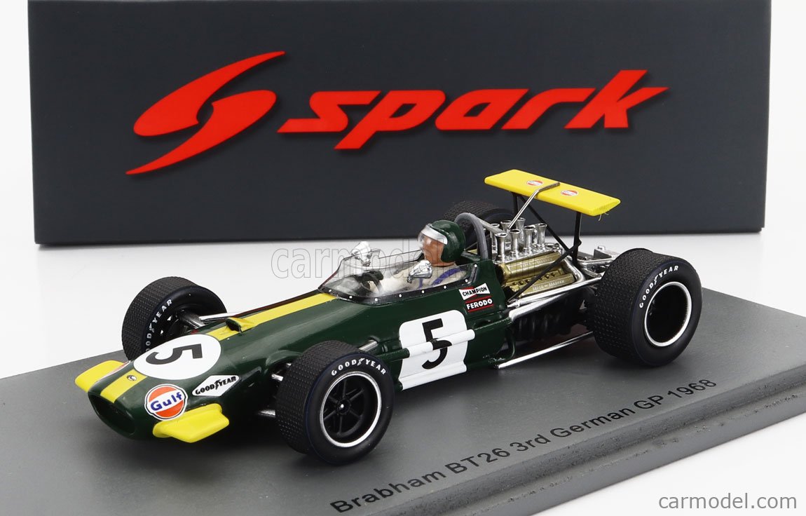 Spark Brabham BT26 N°18 GP Belgique 1968 - Jack Brabham - 1/43 (prévente)