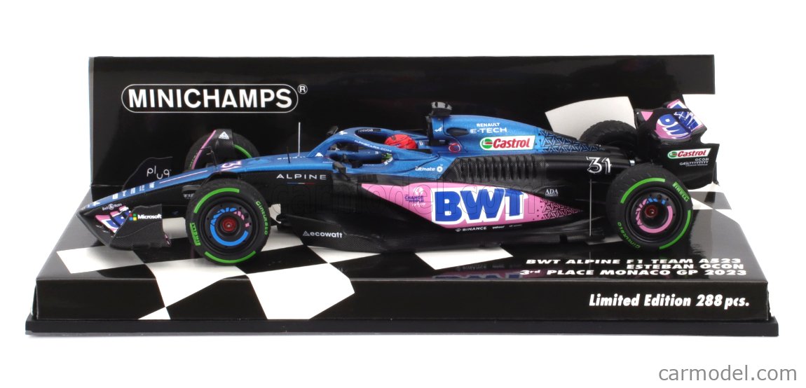 Minichamps 1/43 BWT Alpine F1 A523 - Esteban Ocon GP Bahreïn 2023 - Neuve