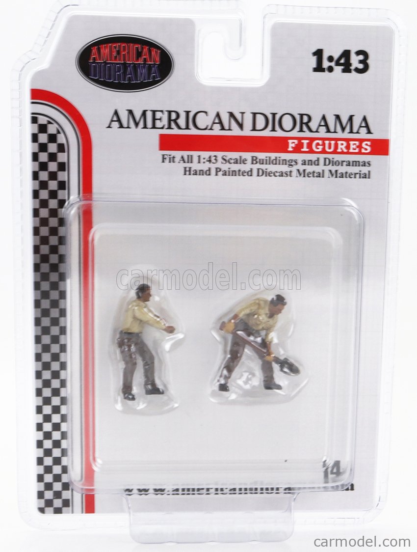 AMERICAN DIORAMA 43002 Scale 1/43 | FIGURES SET 2 - 2X MAN MECHANICS ...