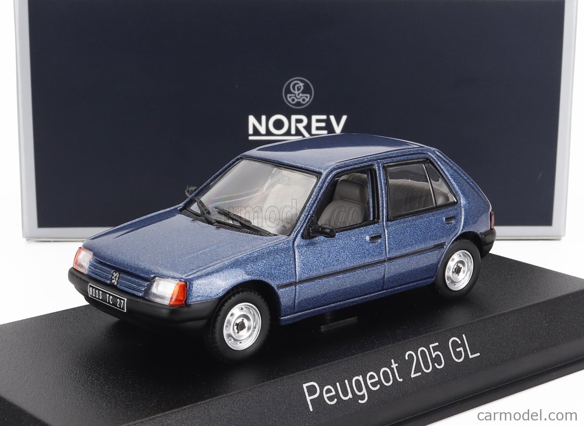 NOREV 471736 Scale 1/43  PEUGEOT 205 GL 1988 MING BLUE