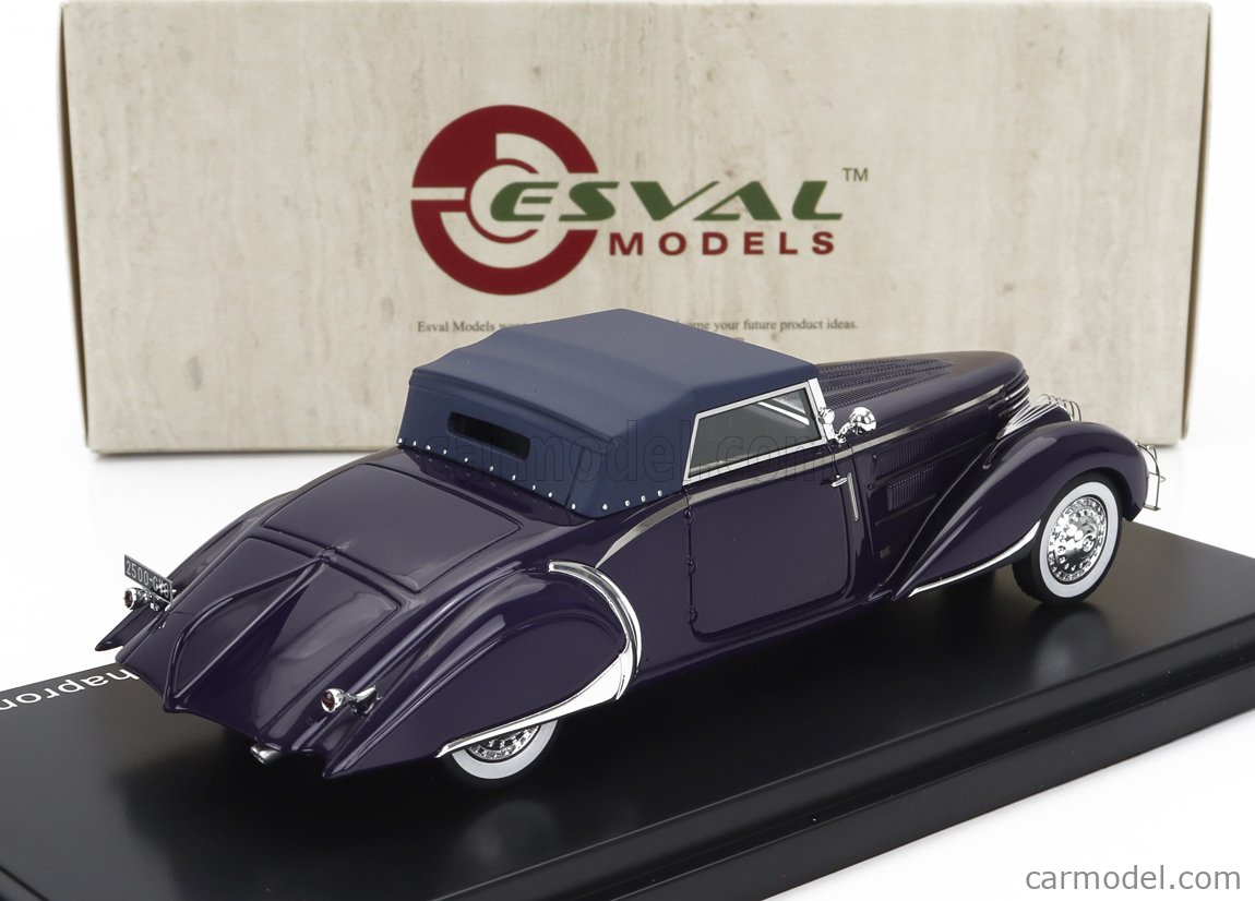 Miniature Esval EMEU43030E – Clabot Cabriolet Delage D8-85 Par Henri Chapron – Échelle 1/43 – Prévente