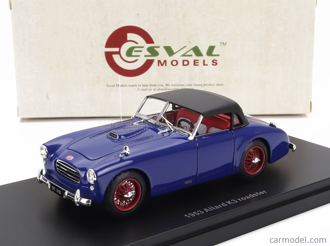 Modèle Réduit Allard K3 Roadster 1953 - Échelle 1/43, Résine, Bleu Clair, Tout Monté Neuf