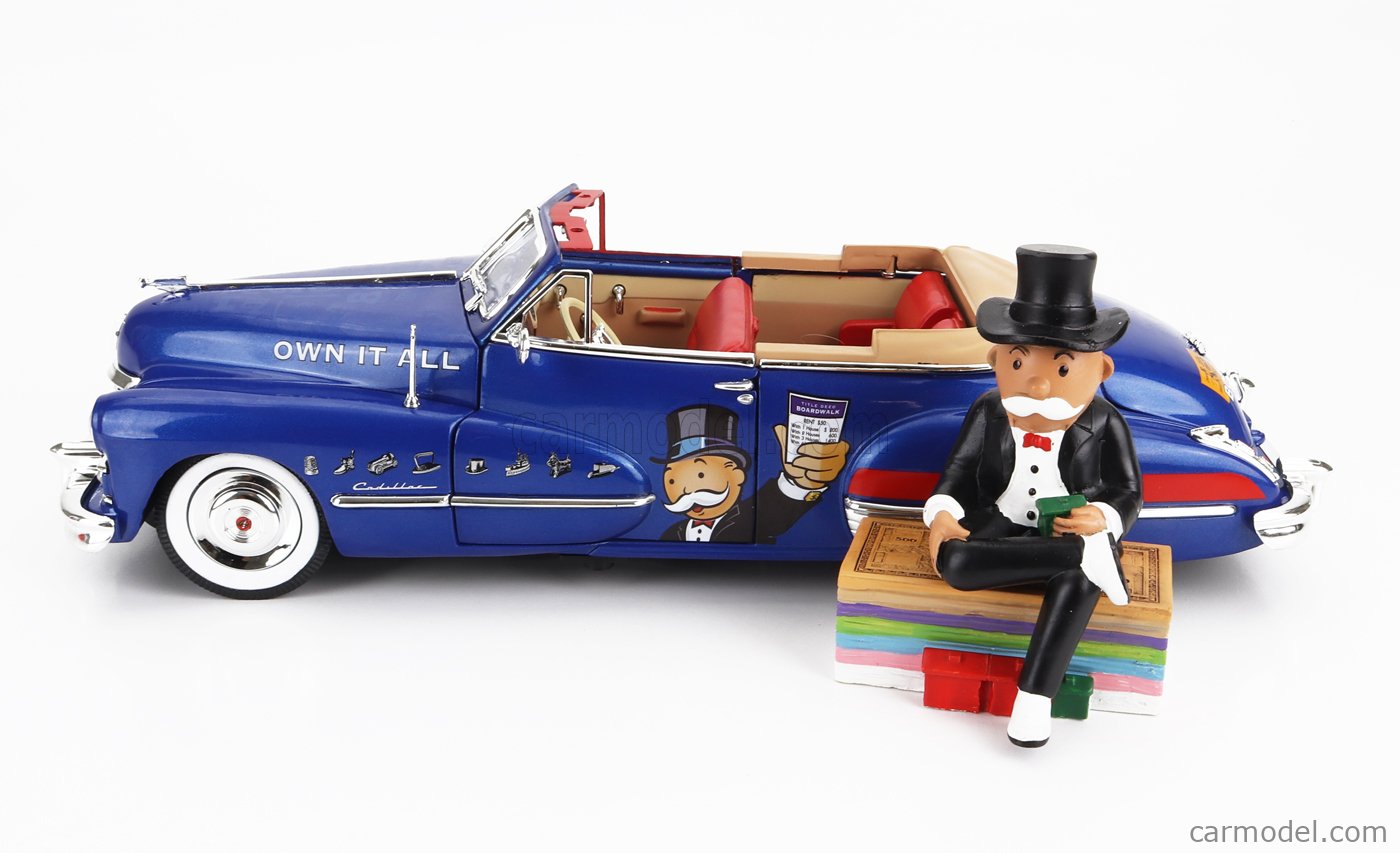 Modèle Réduit AutoWorld Cadillac Series 62 Cabriolet 1947 - Échelle 1/18, Couleur Bordeaux