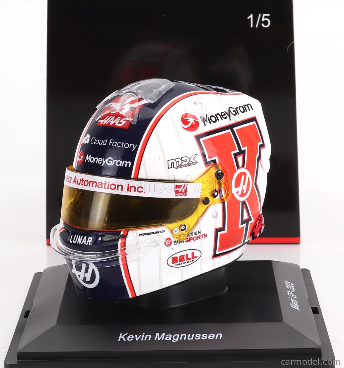 Casque Kevin Magnussen Monaco GP 2024 5HF139 Haas F1 Team helmet Spark