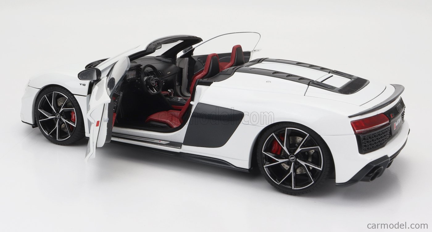 Miniature NZG Audi R8 Spider Performance 2021 – Échelle 1:64, Noire, Collection