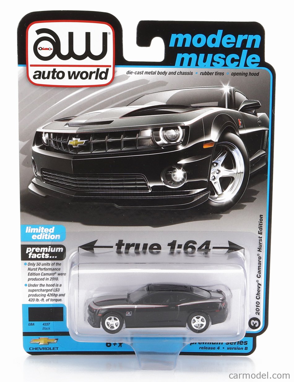 AUTOWORLD AWSP115B-64382 Масштаб 1/64 | CHEVROLET CAMARO HURST COUPE 2010  BLACK