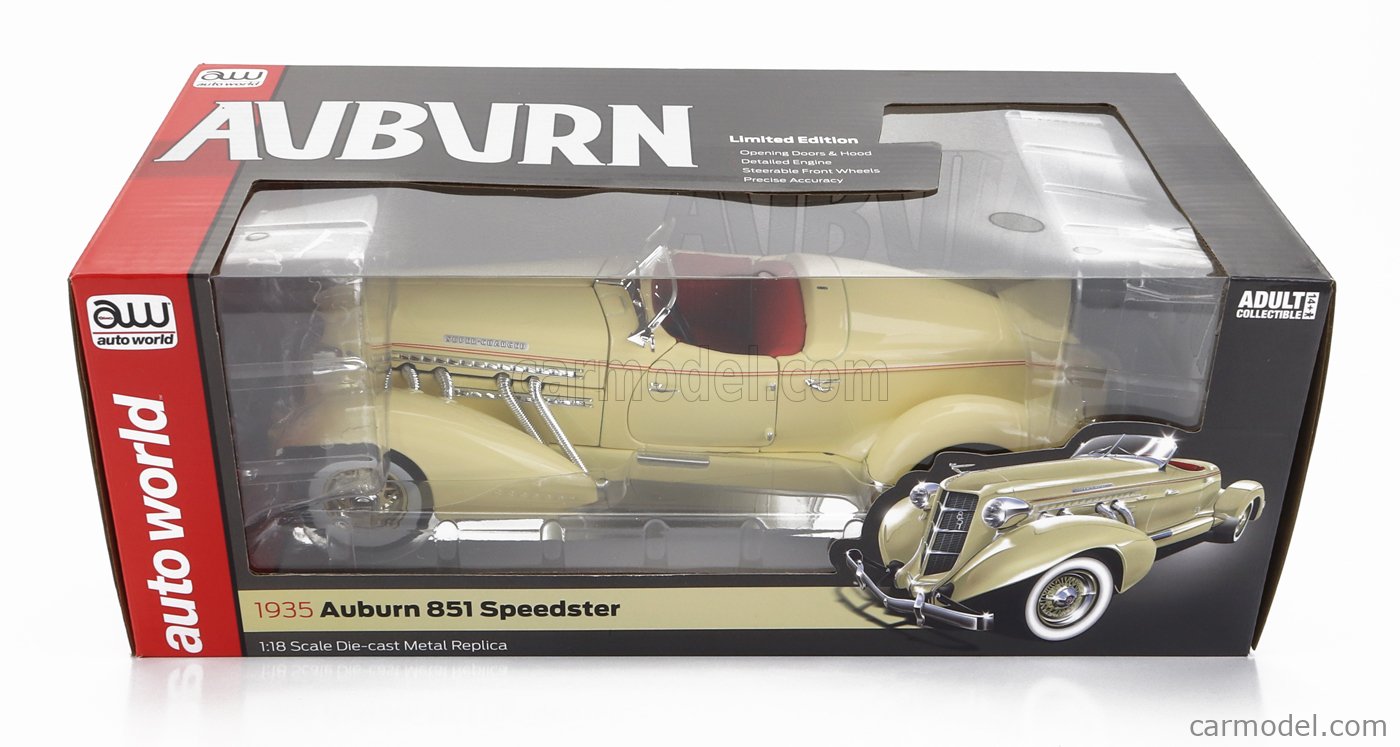 AUTOWORLD AW297/06 Scale 1/18 | AUBURN 851 SPEEDSTER OPEN 1935 CREAM