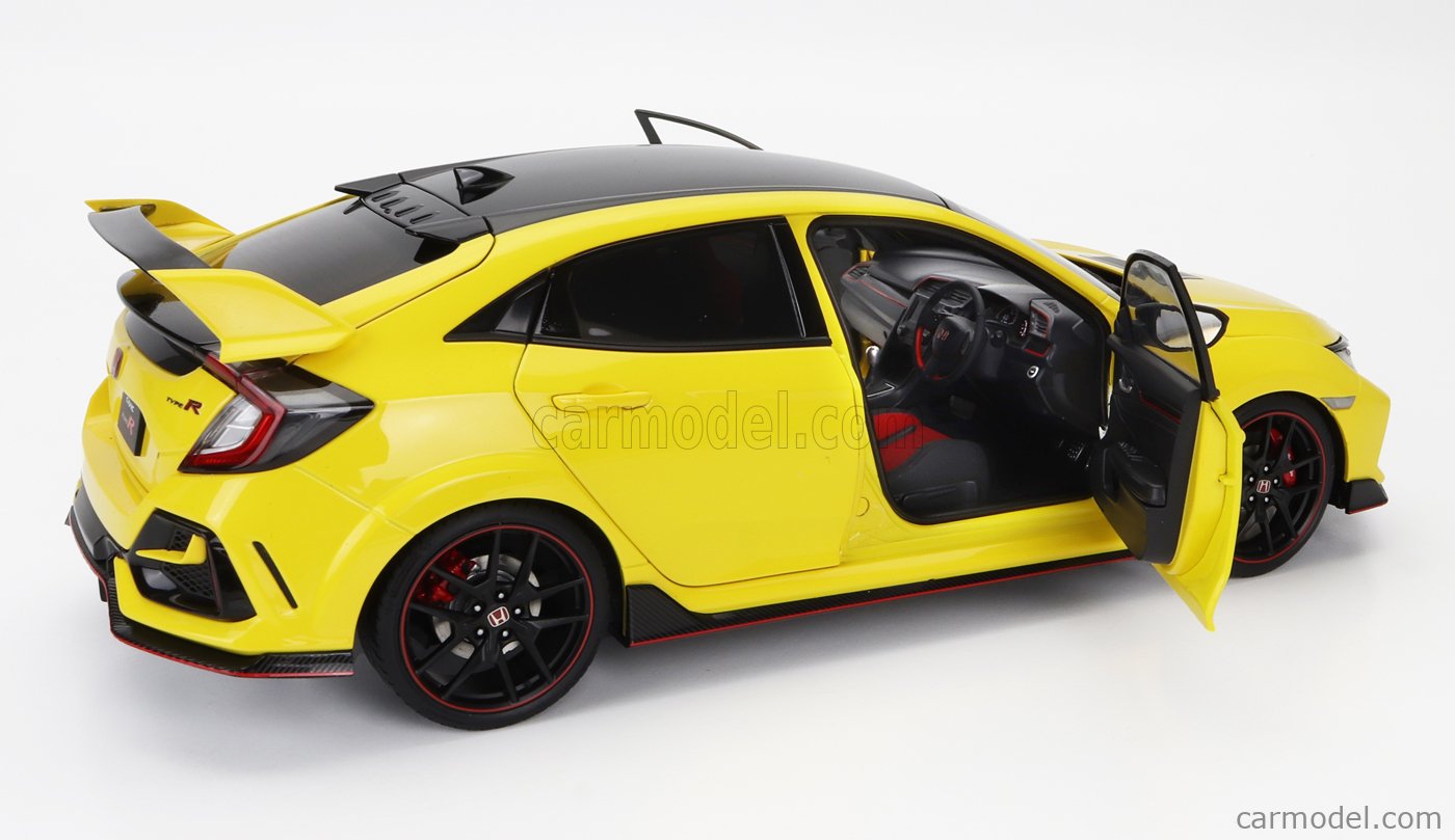 Modèle Réduit Autoart Honda Civic Type R FK8 2021 échelle 1:18 - Jaune, Référence AA73225