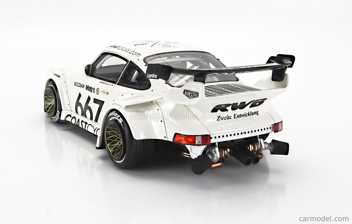 GT SPIRIT GT Scale PORSCHE RWB N COAST CYCLES COUPE WHITE