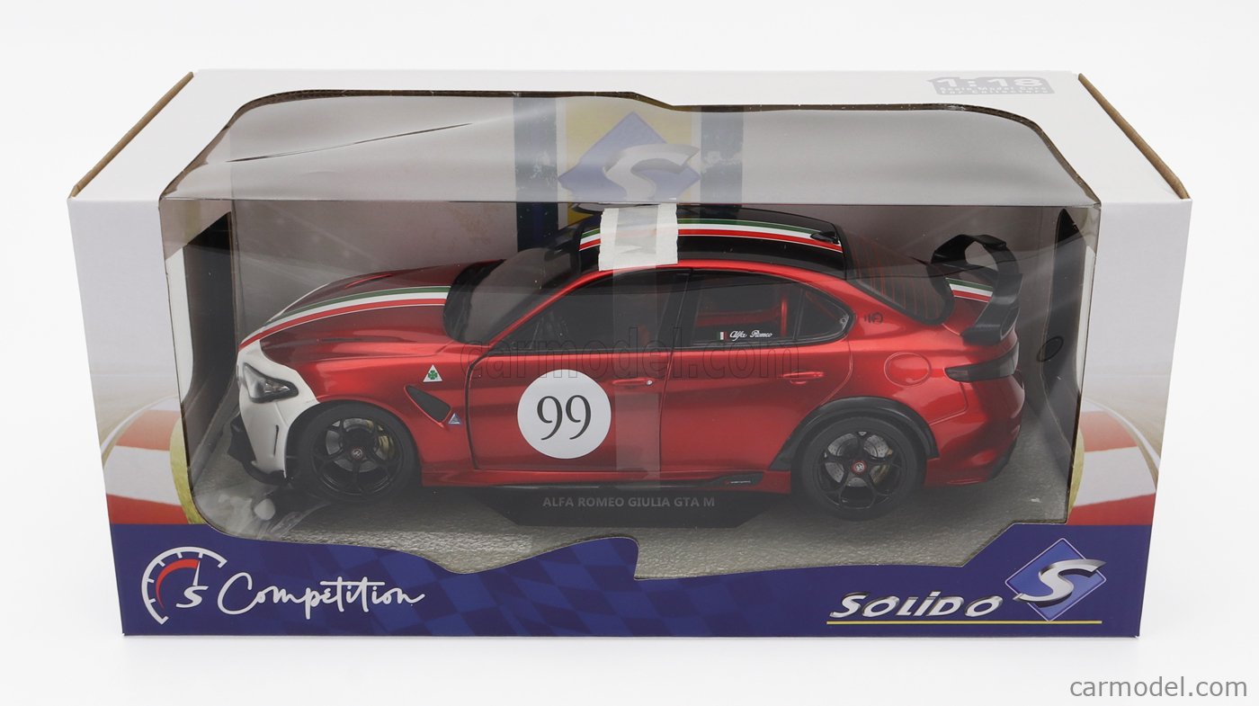 Solido 1:18 Alfa Romeo Giulia GTAm #99 Año de construcción 2022 alfa rojo / blanco S1806904