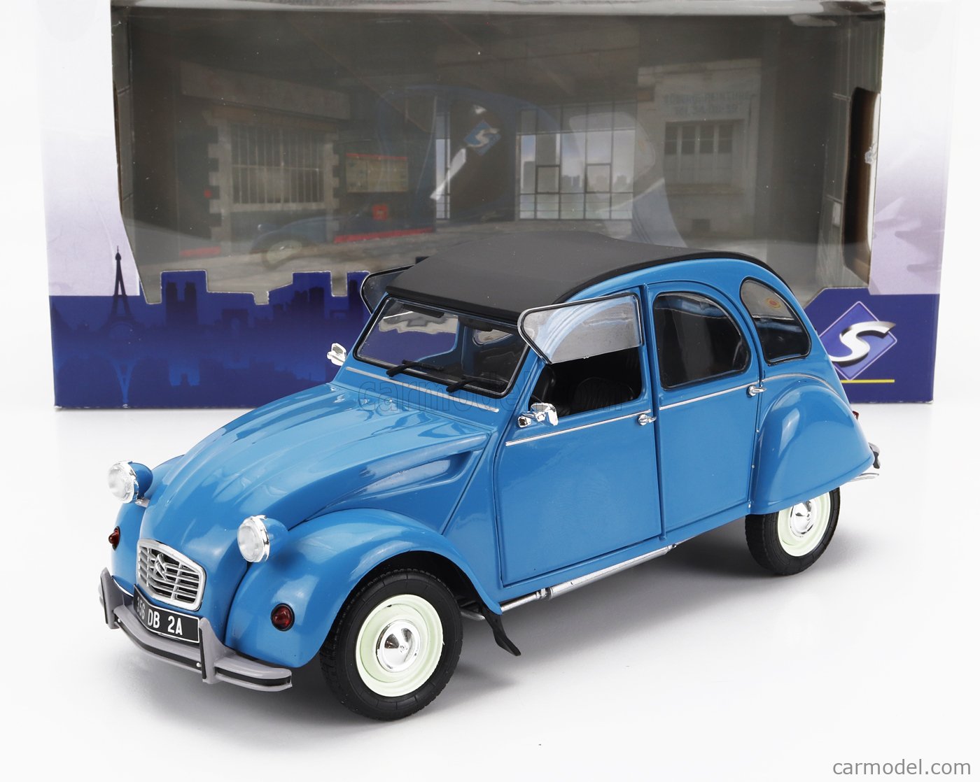 Miniature Solido Citroën 2 CV6 1982 – Échelle 1/18 – Bleue – Collection