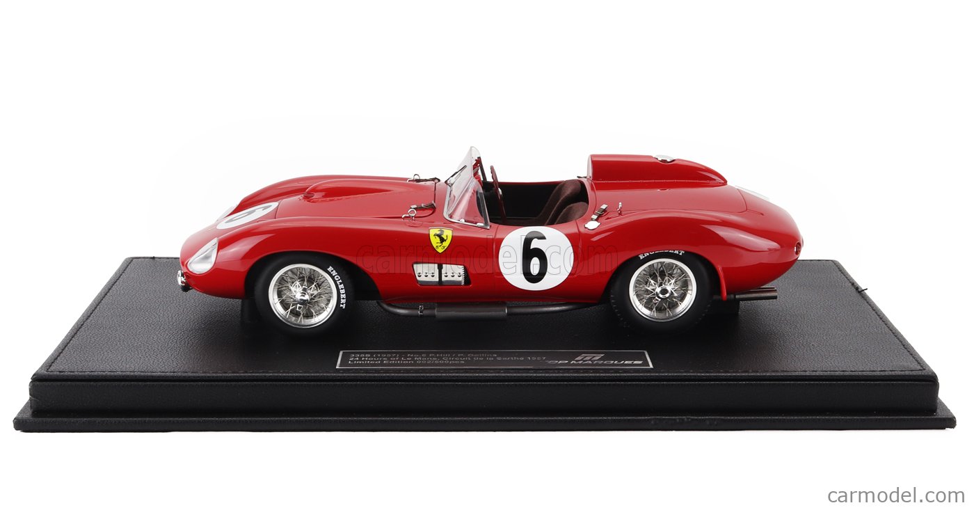 ミニカー　1/18 フェラーリ 335S 1957 ル・マン24h P.ヒル / P. コリンズ #6 エンジンフード脱着 [TOP127C] TOPMARQUES TOP127C Scale 1/18 | FERRARI 335S SPIDER TEAM