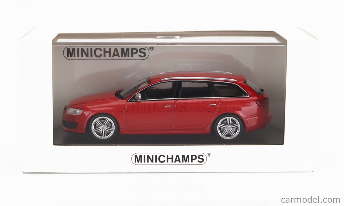 Minichamps 1:43 Audi RS 6 Avant Anno di costruzione 2007 Rosso di Misano  effetto perlato 943017213 modello auto 943017213 4012138763401