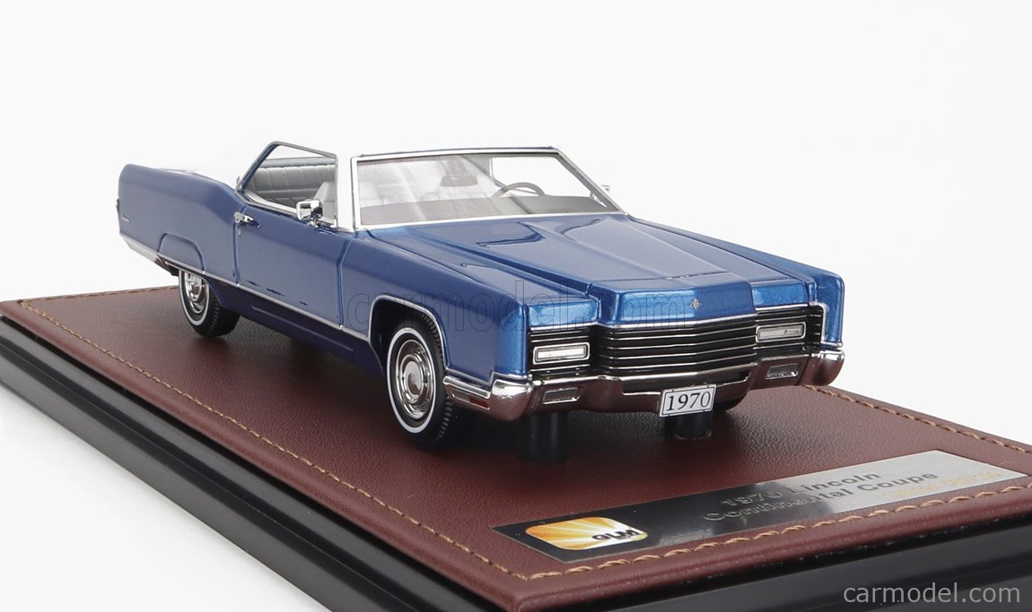 GLM-MODELS GLM101003 Scale 1/43 | LINCOLN CONTINENTAL COUPE 1970 BLUE WHITE