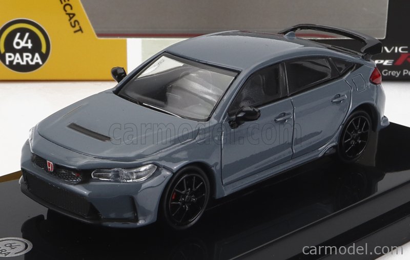 Modèle Réduit 1:64 Paragon Honda Civic Type-R (FL5) #95 Spoon Sport 2023 - Bleu Et Jaune - Neuf