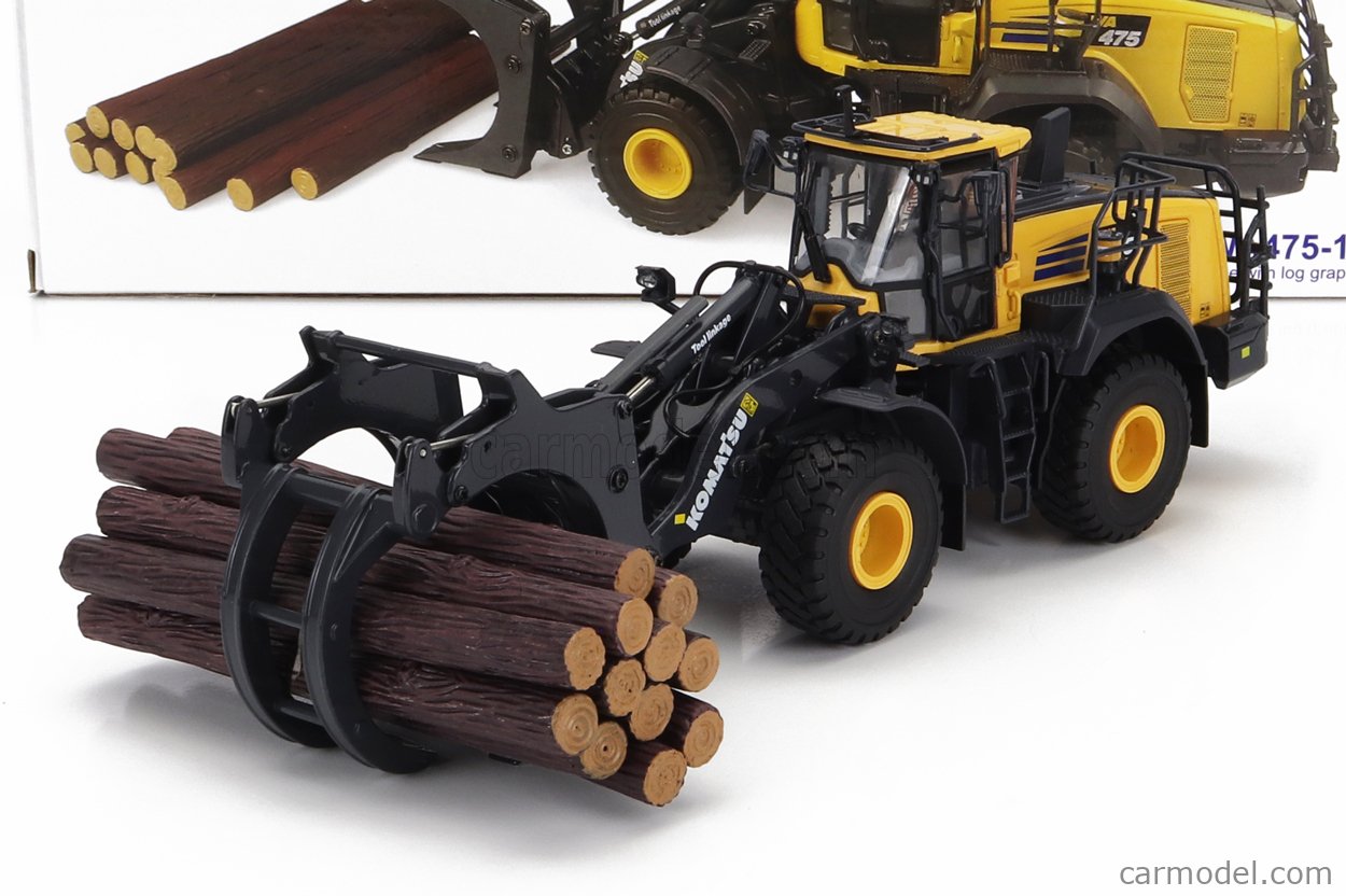 KOMATSU - WA475-10 RUSPA GOMMATA - SCRAPER TRACTOR WITH WOOD GRAPPLE