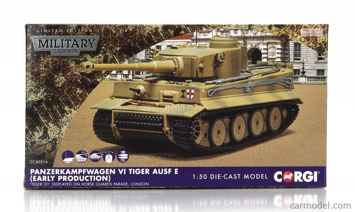 Corgi Tiger 131 Tank Model 1:50 Schaal, WOII Collectie