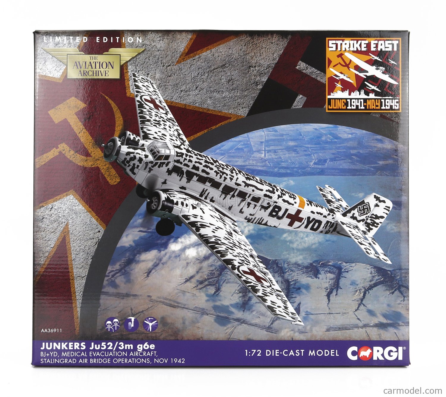 Corgi AA36908 1/72 Junkers Ju52, 4U+NH 2/Kgzbv1 Opération Merkur, Crète 1941 eBa