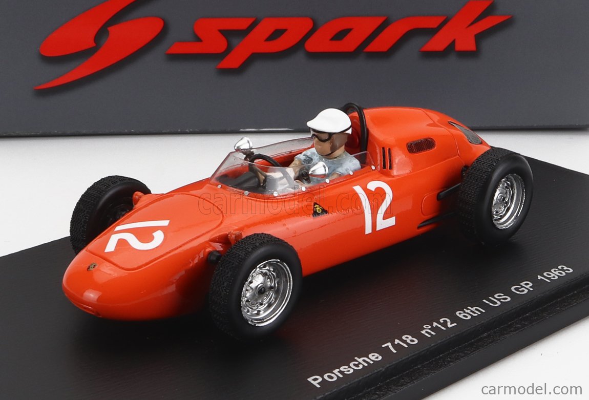 SPARK-MODEL S1866 Scale 1/43 | PORSCHE F1 718 N 12 USA GP 1963 