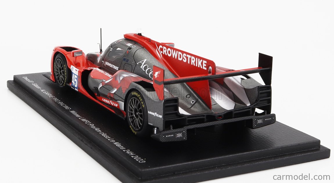 SPARK-MODEL S8751 Escala 1/43 | ORECA 07 GIBSON GK428 4.2L V8 TEAMALGARVE PRO  RACING N 45 WINNER LMP2 PRO-AM CLASS 24h LE MANS 2023 J.ALLEN - C.BRAUN -  G.KURTZ ORANGE BLACK