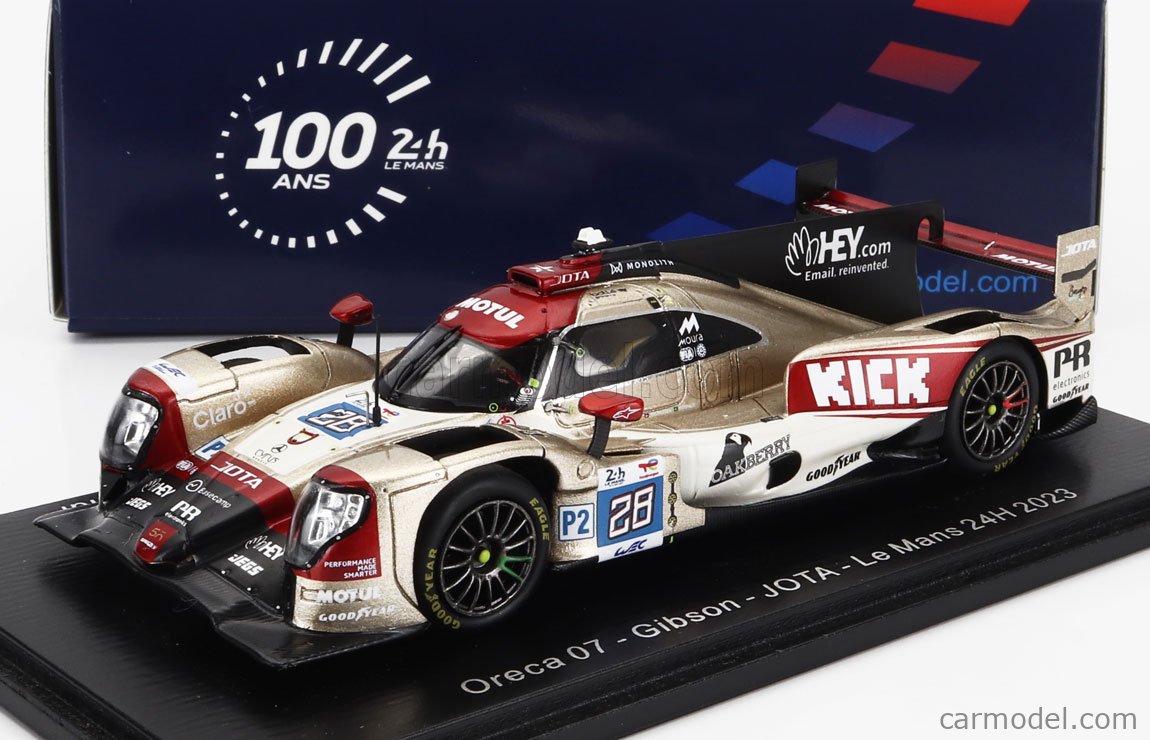 Miniature Spark 1/43 – ORECA 07 Gibson N°28 JOTA – 24 Heures Le Mans 2023 – D. Heinemeier