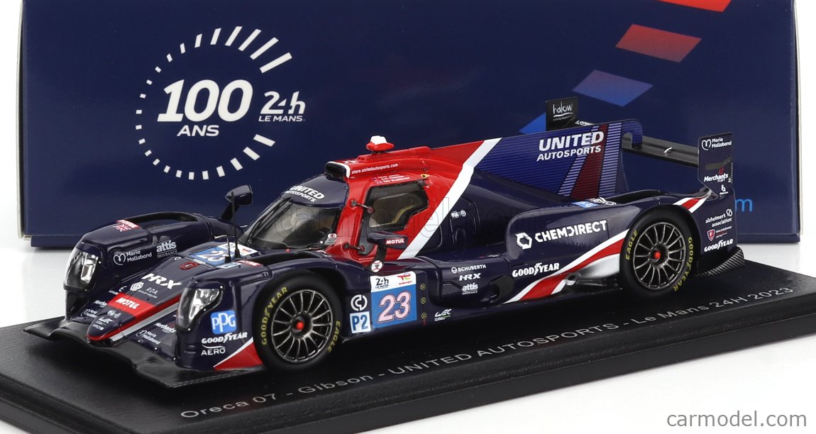 Spark 1/43 ORECA 07 Gibson N°23 United Autosports - 9ème 24H Du Mans 2023 - Résine