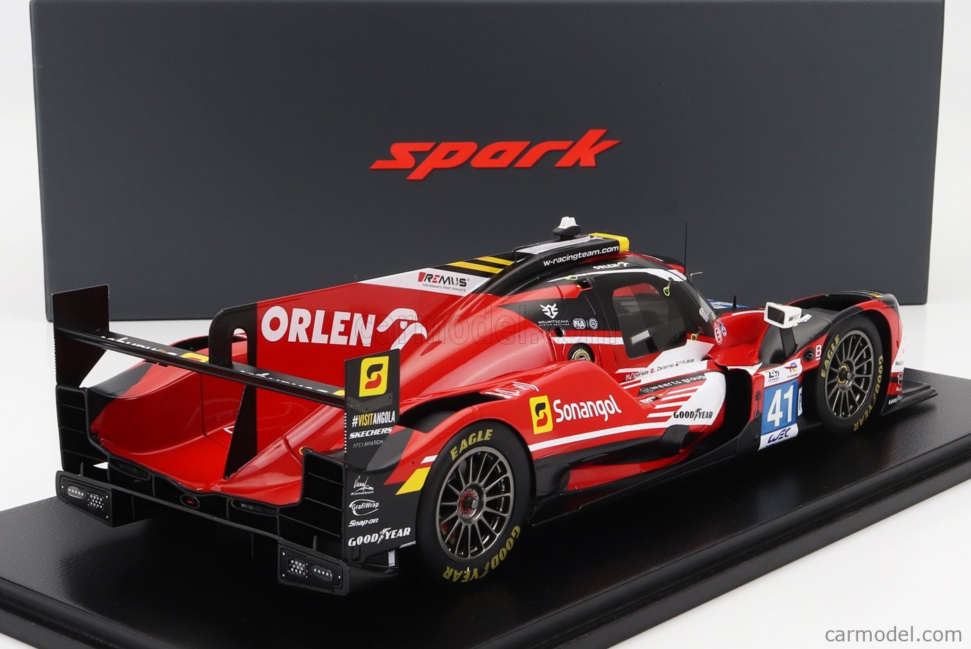 SPARK-MODEL 18S925 Scale 1/18 | ORECA 07 GIBSON GK428 4.2L V8 TEAM WRT N 41  2nd LMP2 CLASS 24h LE MANS 2023 R.ANDRADE - L.DELETRAZ - R.KUBICA RED WHITE  BLACK