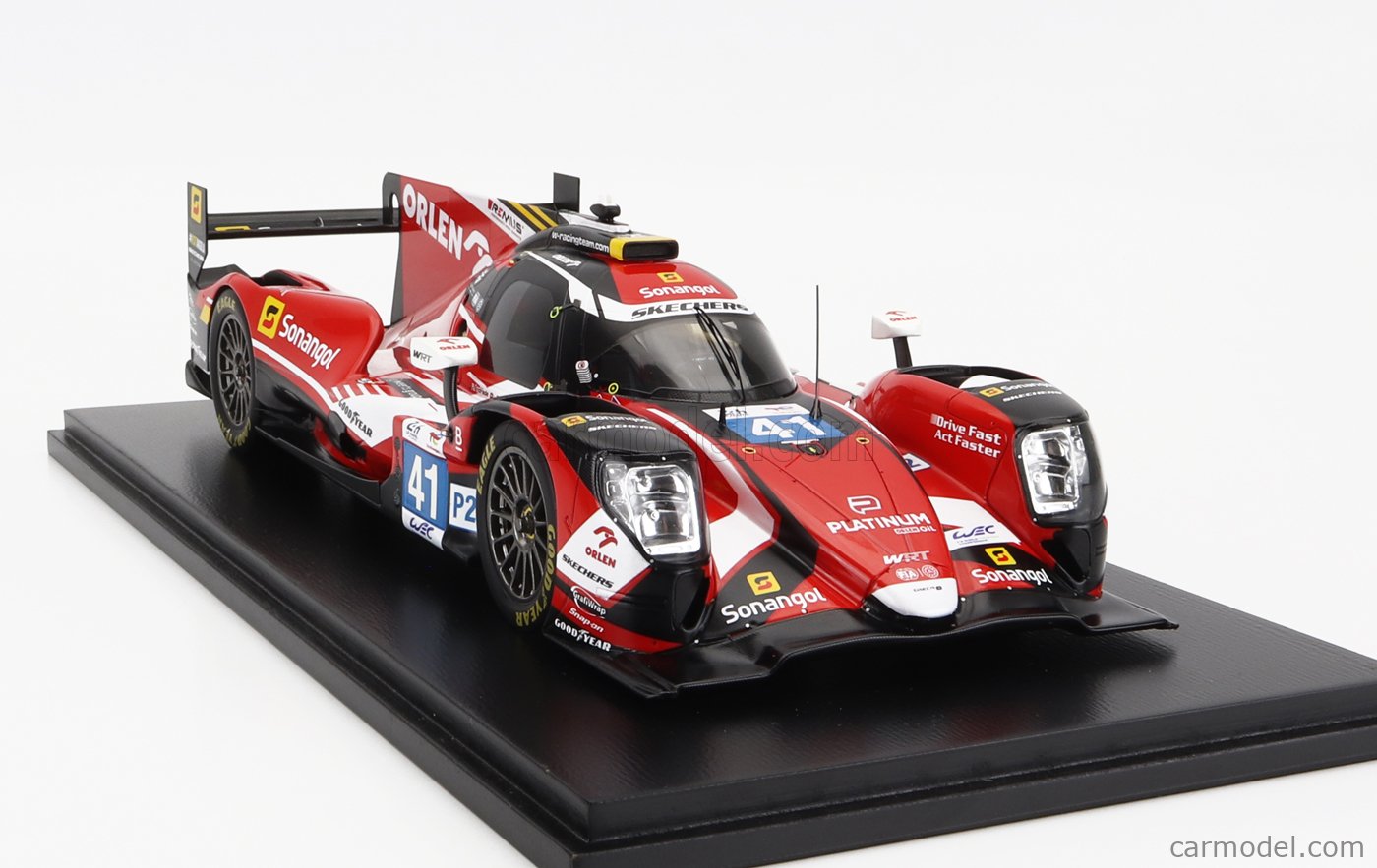 SPARK-MODEL 18S925 Scale 1/18 | ORECA 07 GIBSON GK428 4.2L V8 TEAM WRT N 41  2nd LMP2 CLASS 24h LE MANS 2023 R.ANDRADE - L.DELETRAZ - R.KUBICA RED WHITE  BLACK