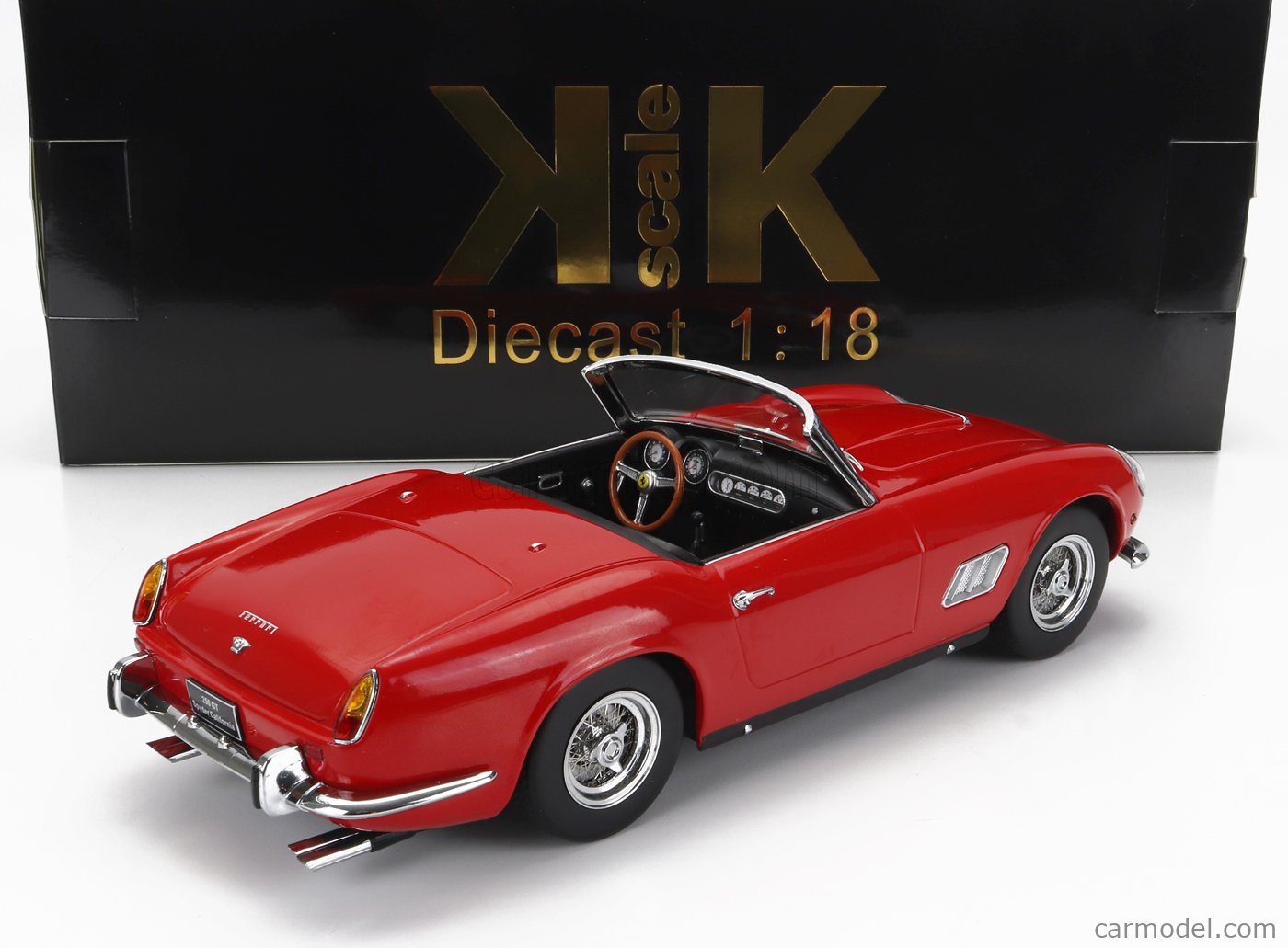 KK-SCALE KKDC181046 Scale 1/18  FERRARI 250GT CALIFORNIA SPIDER WITH HARD-TOP 1960 RED BLACK