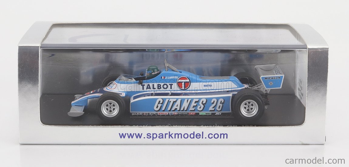 Miniature Spark 1/43 Ligier JS25 Renault #26 - GP Australie 1985 - Jacques Laffite
