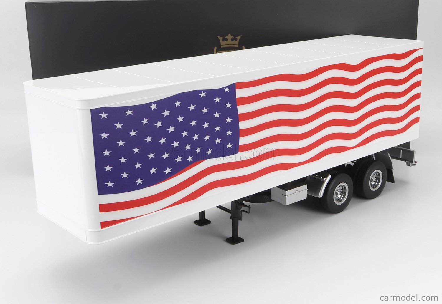 1:18 Road Kings Semi-Trailer Koffer Anhänger LKW Stars & Stripes white/ blue/ red RK180169