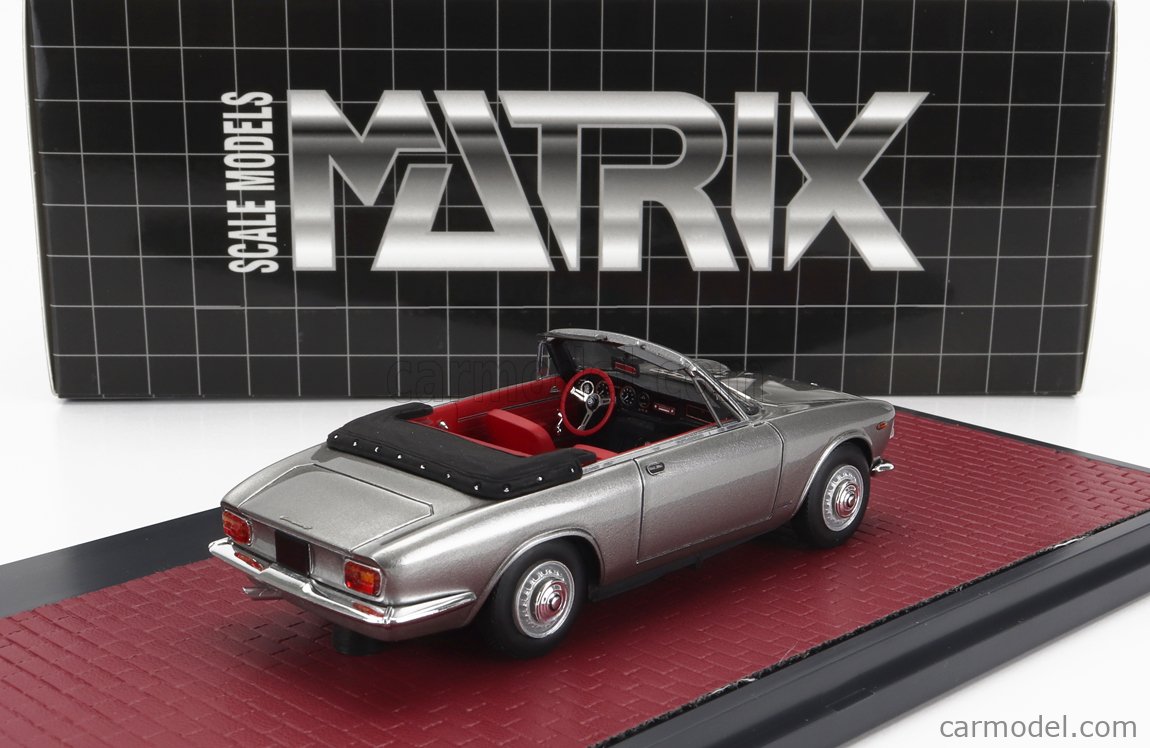 MATRIX SCALE MODELS MX40102-132 Scale 1/43  ALFA ROMEO GIULIA GTC CABRIOLET OPEN 1964 SILVER