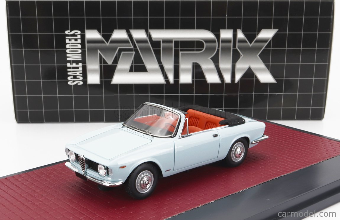 MATRIX SCALE MODELS MX40102-131 Scale 1/43  ALFA ROMEO GIULIA GTC CABRIOLET OPEN 1964 LIGHT BLUE