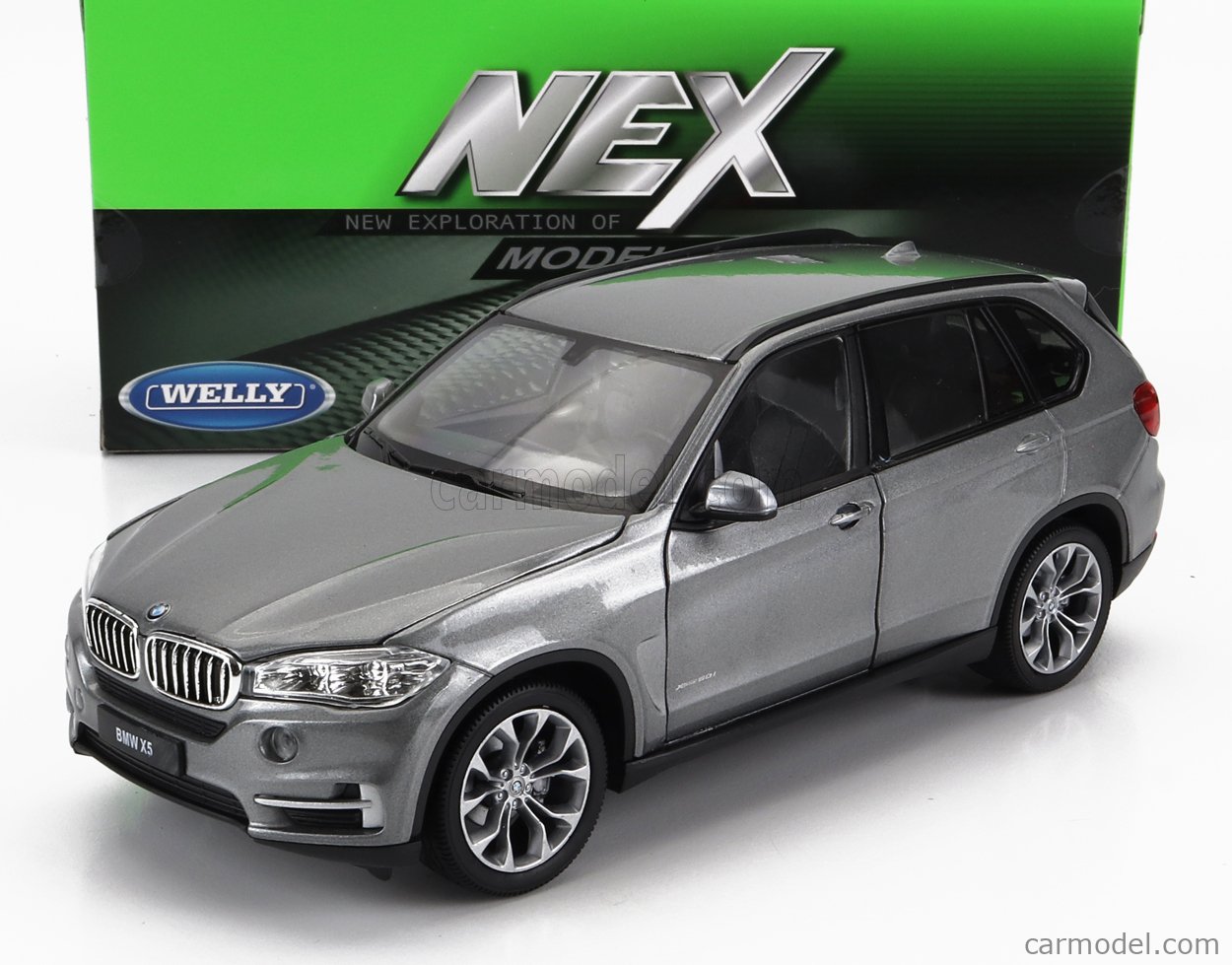Modèle Réduit BMW X5 F15 En Métal - Échelle 1/34-1/39, Portes Ouvrantes, Couleur Gris Argenté (environ 11 Cm)