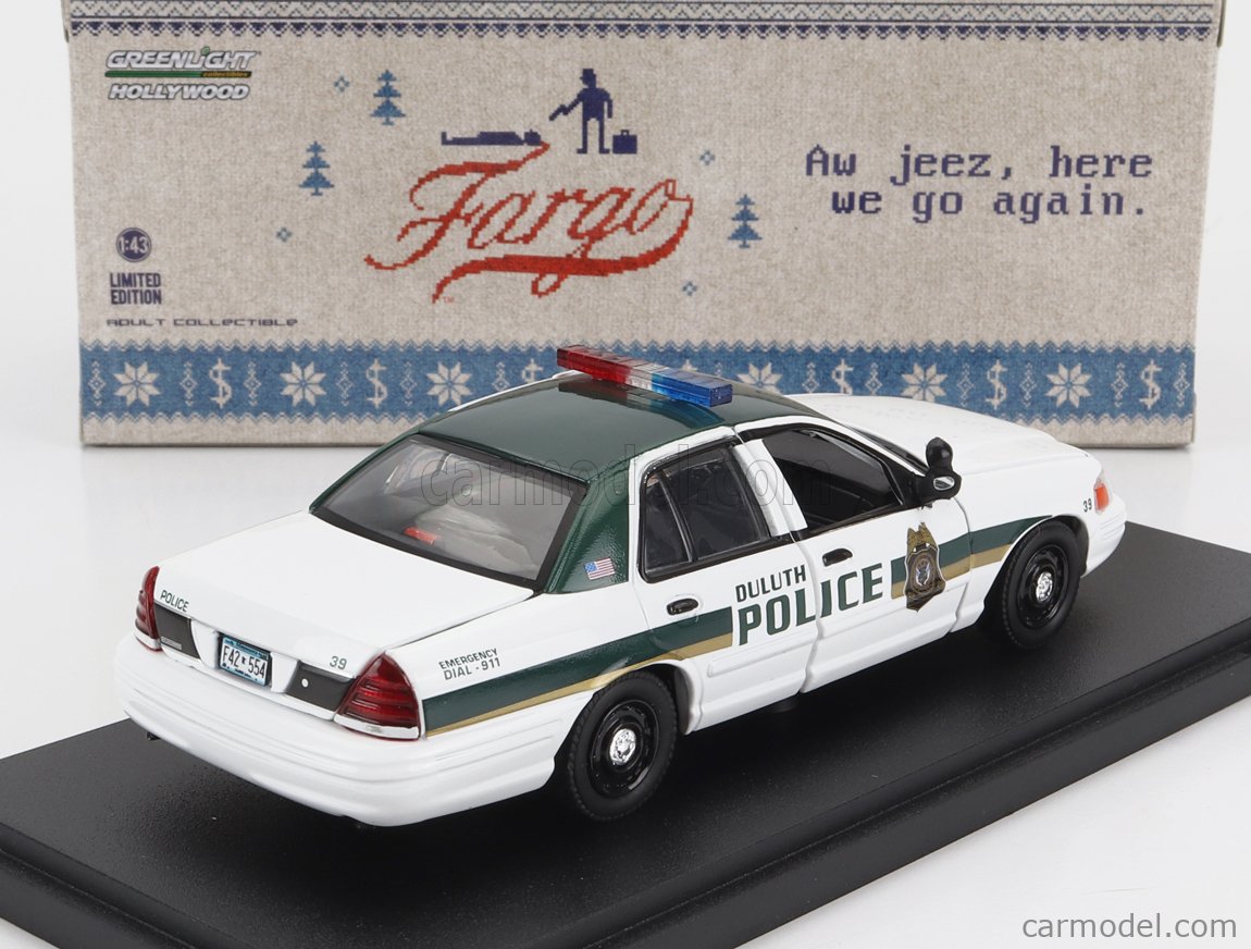 FORD CROWN VICTORIA POLICE INTERCEPTOR 2006 FARGO 2014-2020 DULUTH MINNESOTA POLICE GREENLIGHT 1/43 RéF 86636 - La Boutique D'ALAIN