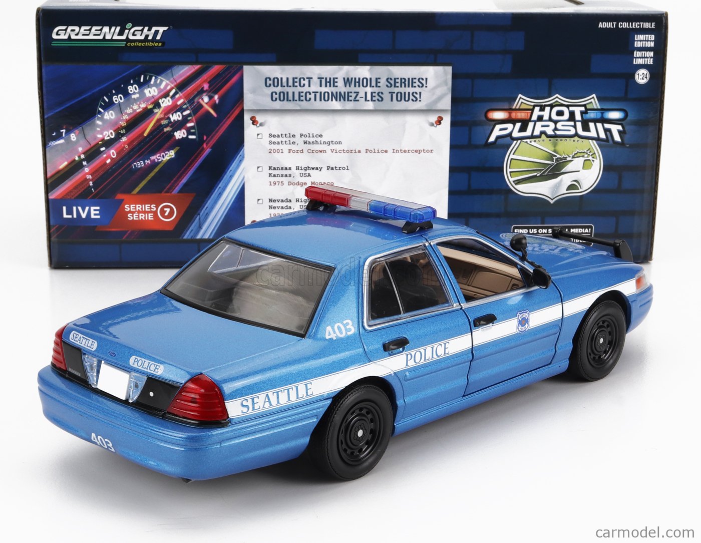 Greenlight 1:64 Orlando City Florida Police Ford Crown Victoria Loose