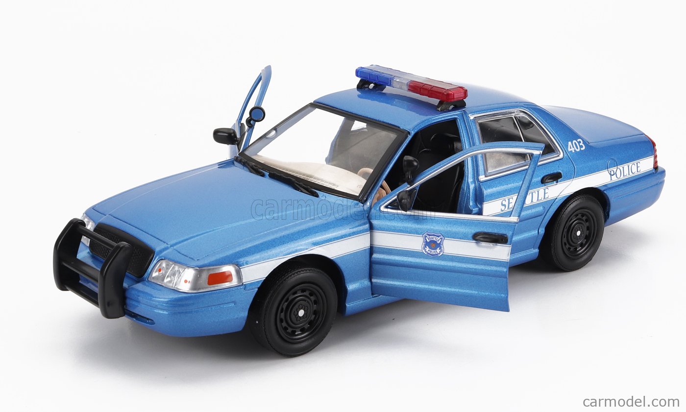 Greenlight 85571 Scale 124 Ford Usa Crown Victoria Police Interceptor Seattle 2001 Blue White 8221