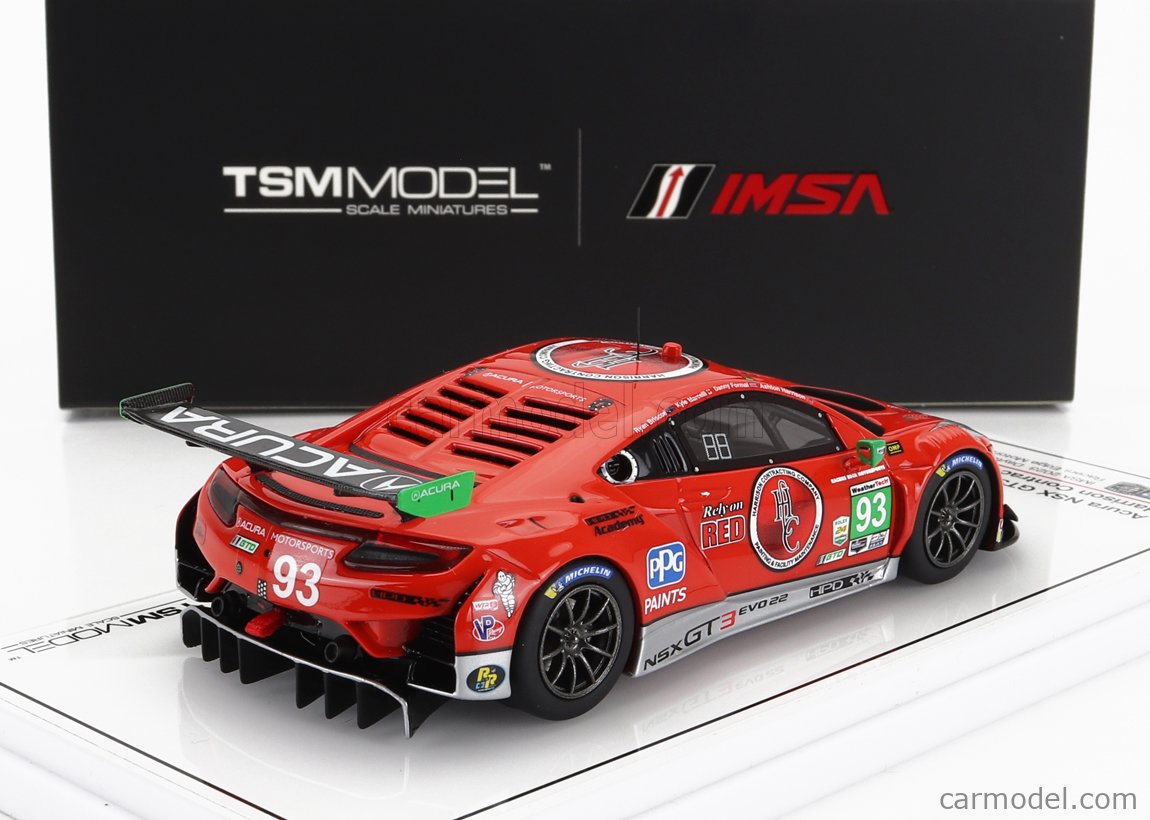 TRUESCALE TSM430758 Scale 1/43 | ACURA NSX GT3 EVO22 TEAM RACERS EDGE N ...