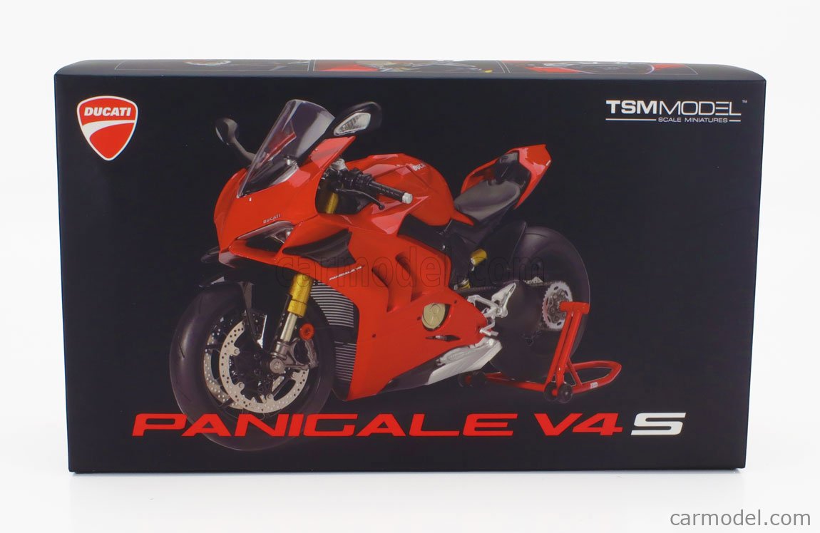 Modellino Moto 1:12 TrueScale Miniatures TSM - Ducati Panigale V4 S 2018 Die-Cast Rossa (Nuovo)
