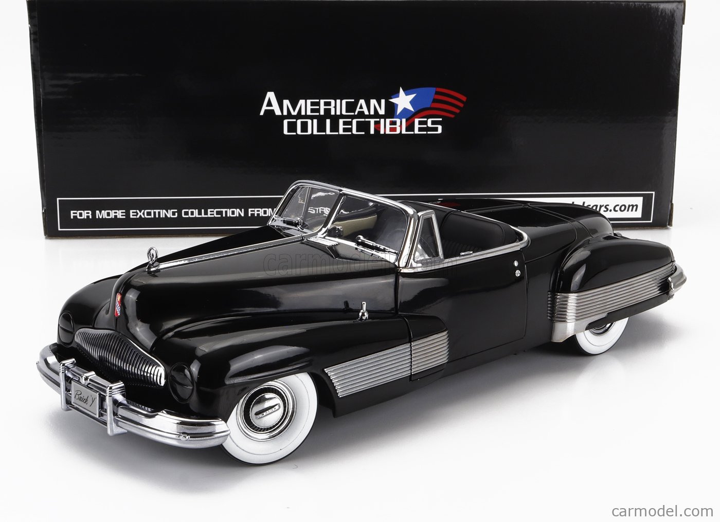 ミニカー　1/18 1938 Buick Y-Job(ブラック) [AMM1120] 1938 Buick Y-Job – Black – sunstarmodelcars