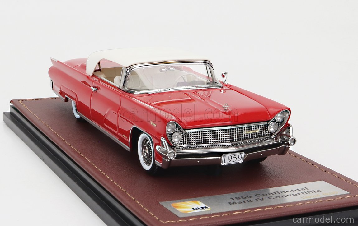Diecast model cars Lincoln Continental 1/43 GLM Coupe red foncé/black