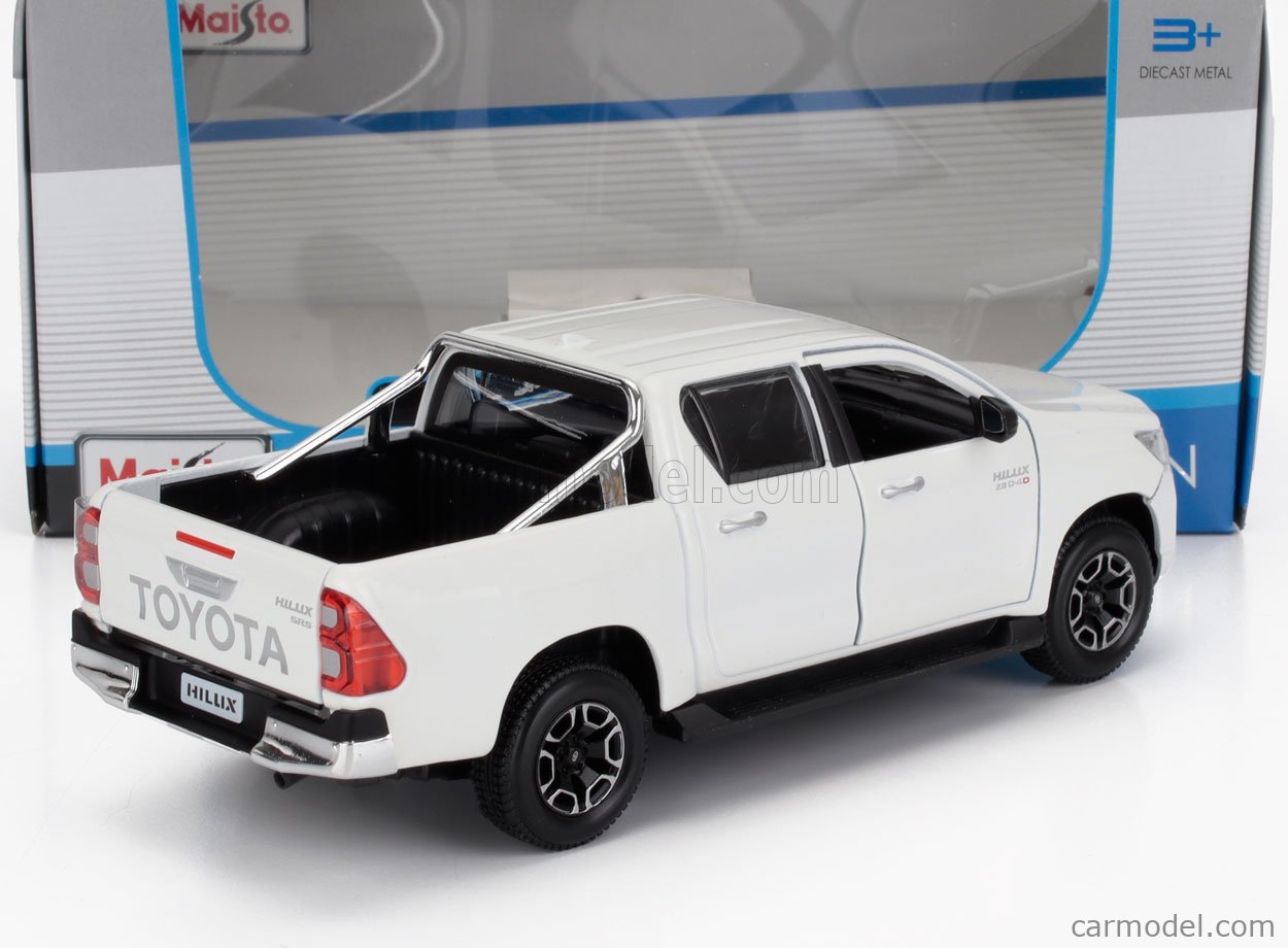 MAISTO 32920WH Scale 1/27 | TOYOTA HILUX PICK-UP 2021 WHITE