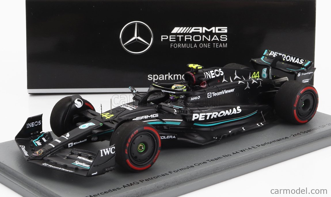 Mercedes AMG W14 E Performance 44 Lewis Hamilton F1 2ème Espagne 2023 Spark 18s906